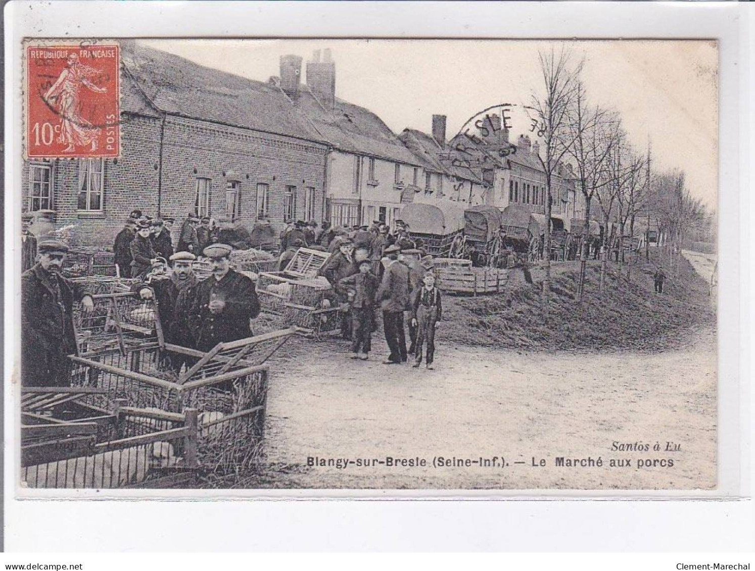 BLANGY-sur-BRESLE: Le Marché Aux Porcs - état - Blangy-sur-Bresle