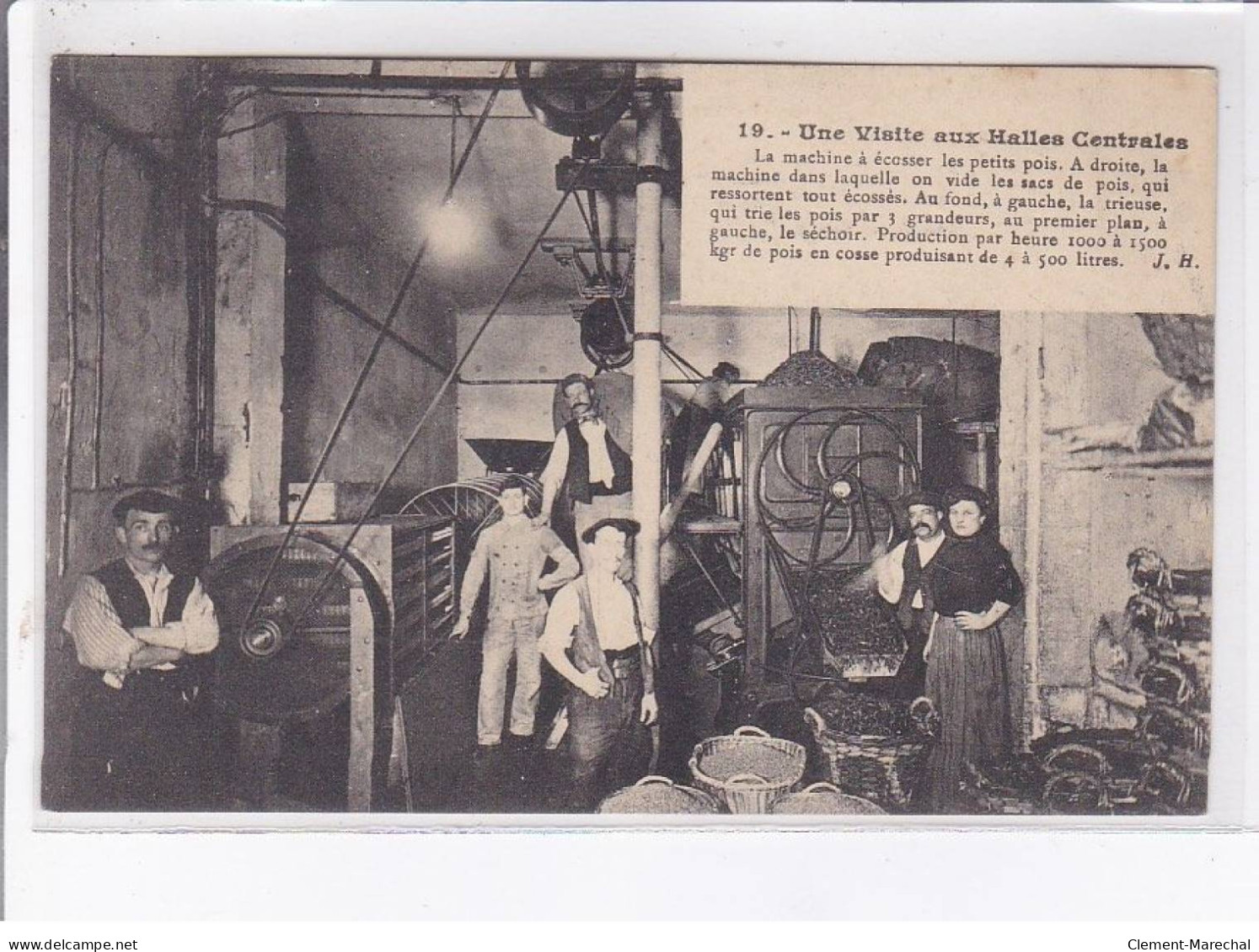 PARIS: Une Visite Aux Halles Centrale La Machine à écosser Les Petits Pois - Très Bon état - Andere & Zonder Classificatie