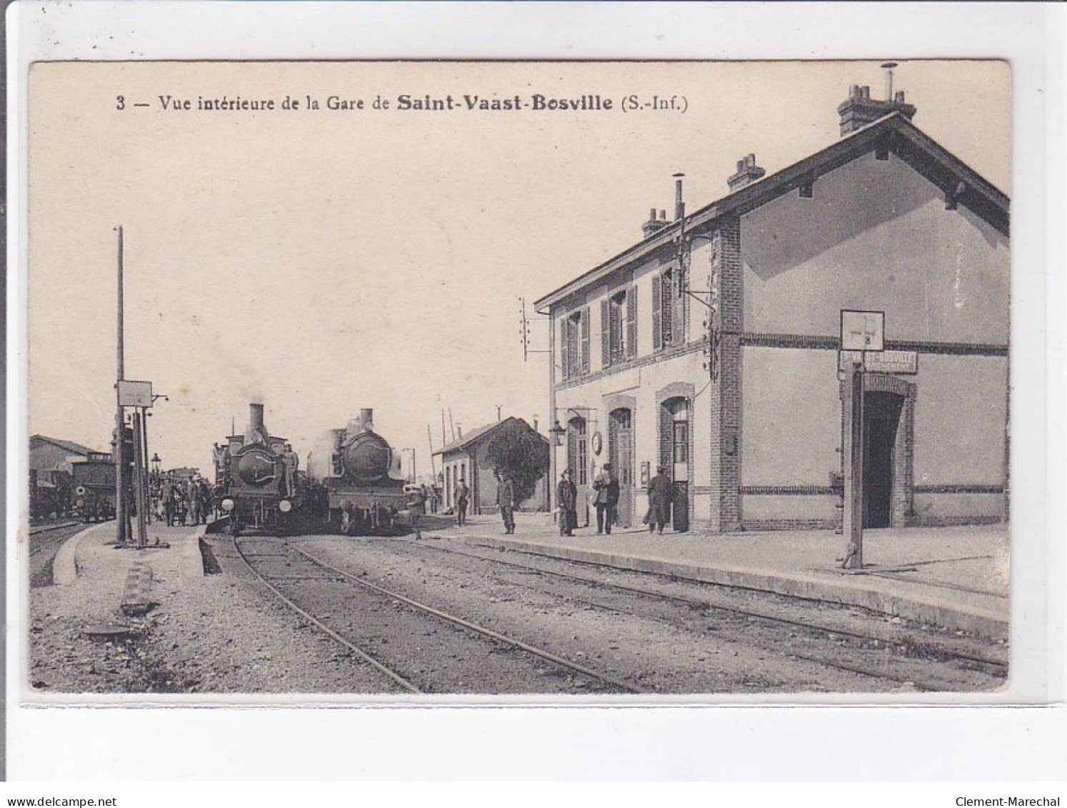 SAINT-VAAST-BOSVILLE: Vue Intérieure De La Gare - Très Bon état - Other & Unclassified