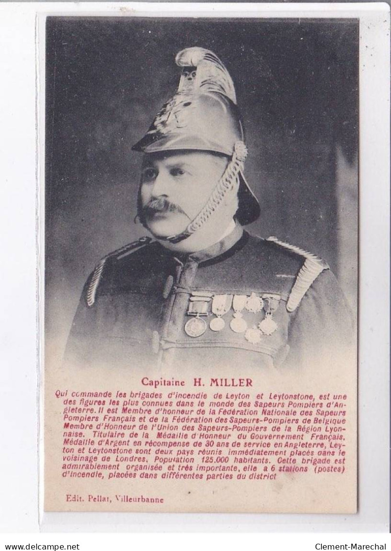 VILLEURBANNE: Capitaine H. Miller, Pompier - Très Bon état - Villeurbanne