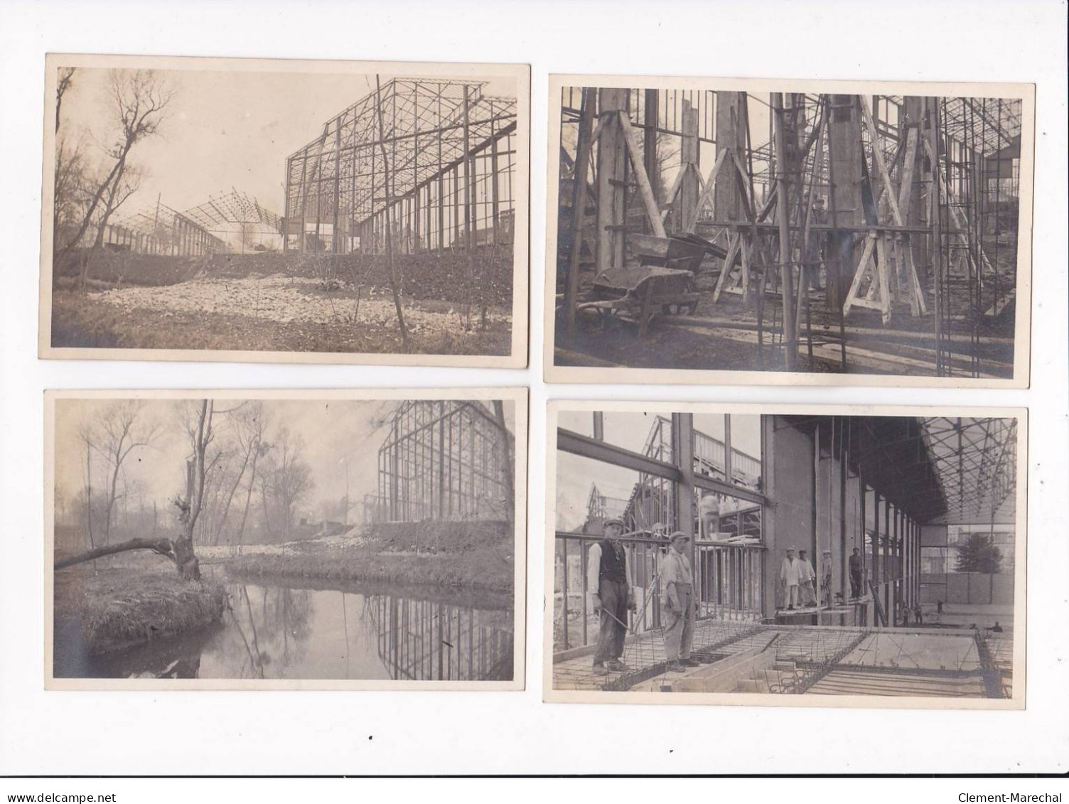 MULHOUSE - Lot de 13 photos et 35 cartes photos - Usine Wallach Frères - Trains - bateaux - état