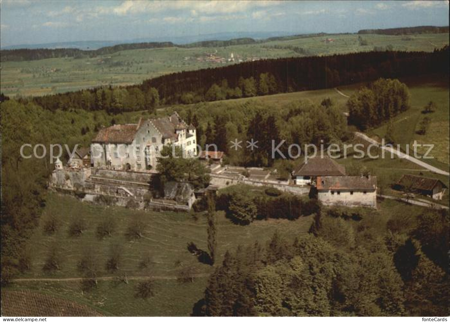 12590822 Stettfurt Schloss Sonnenberg Flugaufnahme Stettfurt - Autres & Non Classés