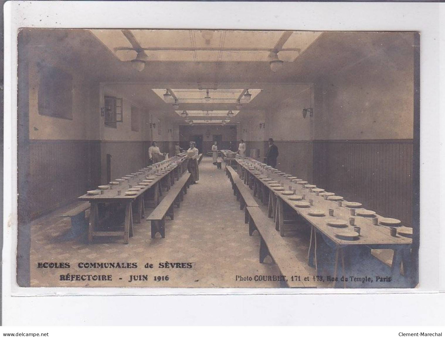 SEVRES: écoles Communales De Sèvres Réfectoire Juin 1916 - Très Bon état - Sevres