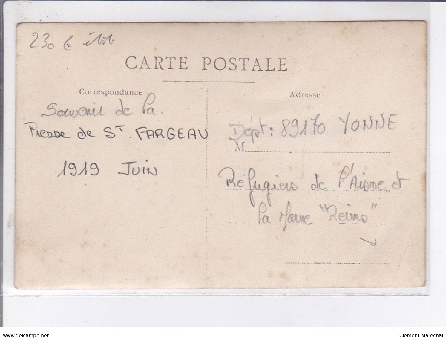 SAINT-FARGEAU: Souvenir De La Presse De Saint-fargeau 1919 Juin - état - Saint Fargeau