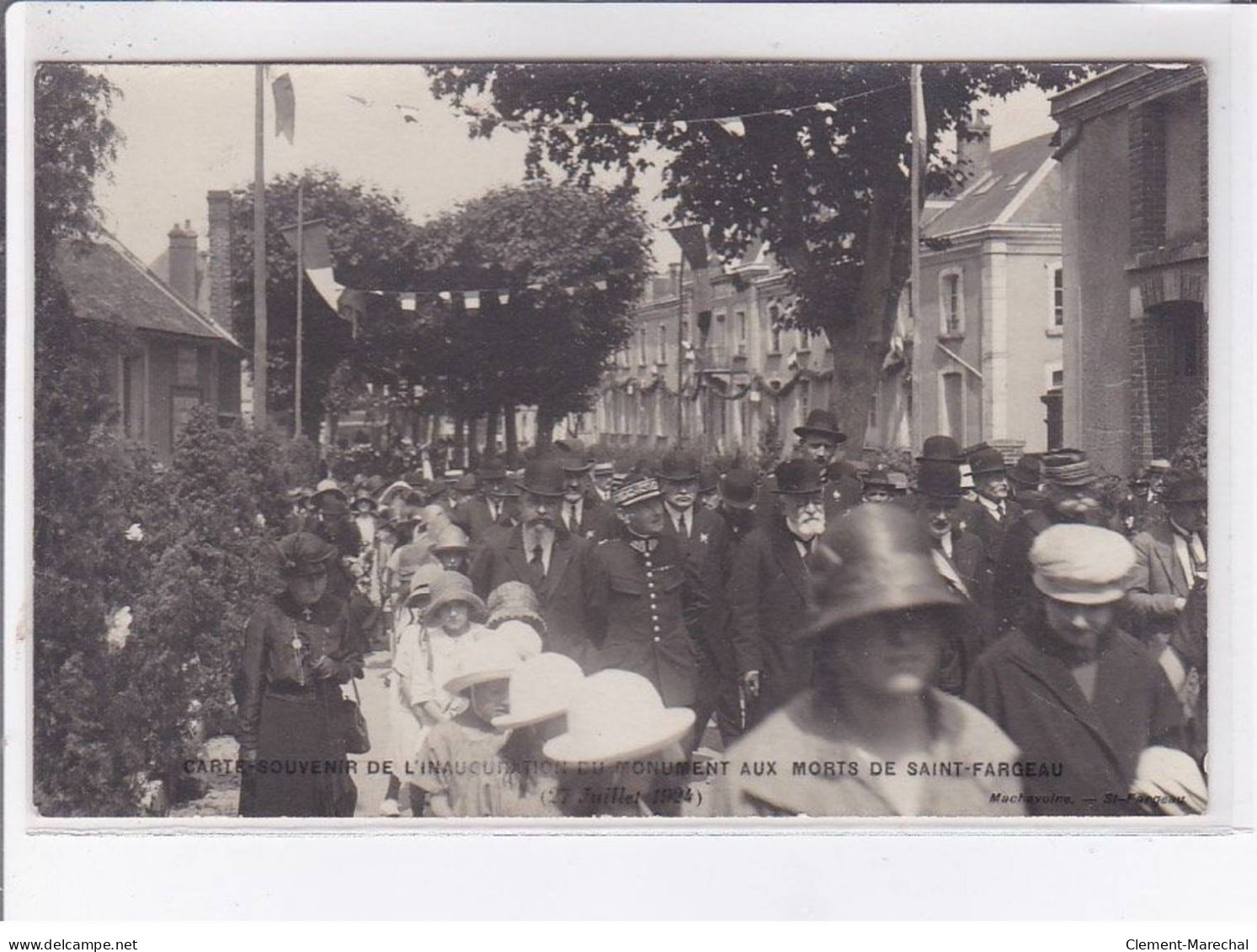 SAINT-FARGEAU: Carte Souvenir De L'inauguration Du, Monument Aux Morts De Saint Fargeau - Très Bon état - Saint Fargeau