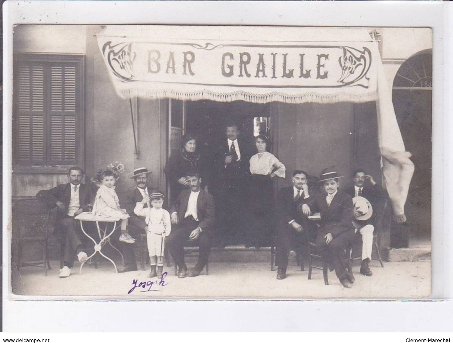 OLLIOULES: Carte Photo Du Bar GRAILLE - éditeur De CPA - Très Bon état - Sonstige & Ohne Zuordnung