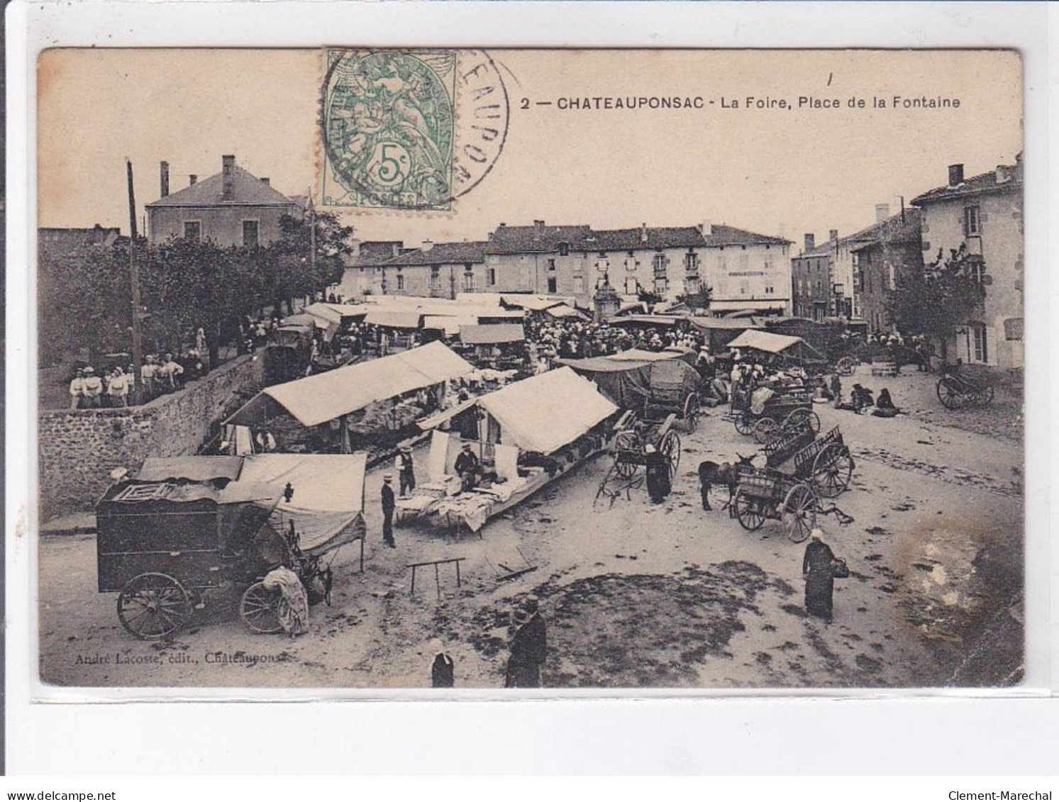 CHATEAUPONSAC: La Foire, Place De La Fontaine - état - Chateauponsac