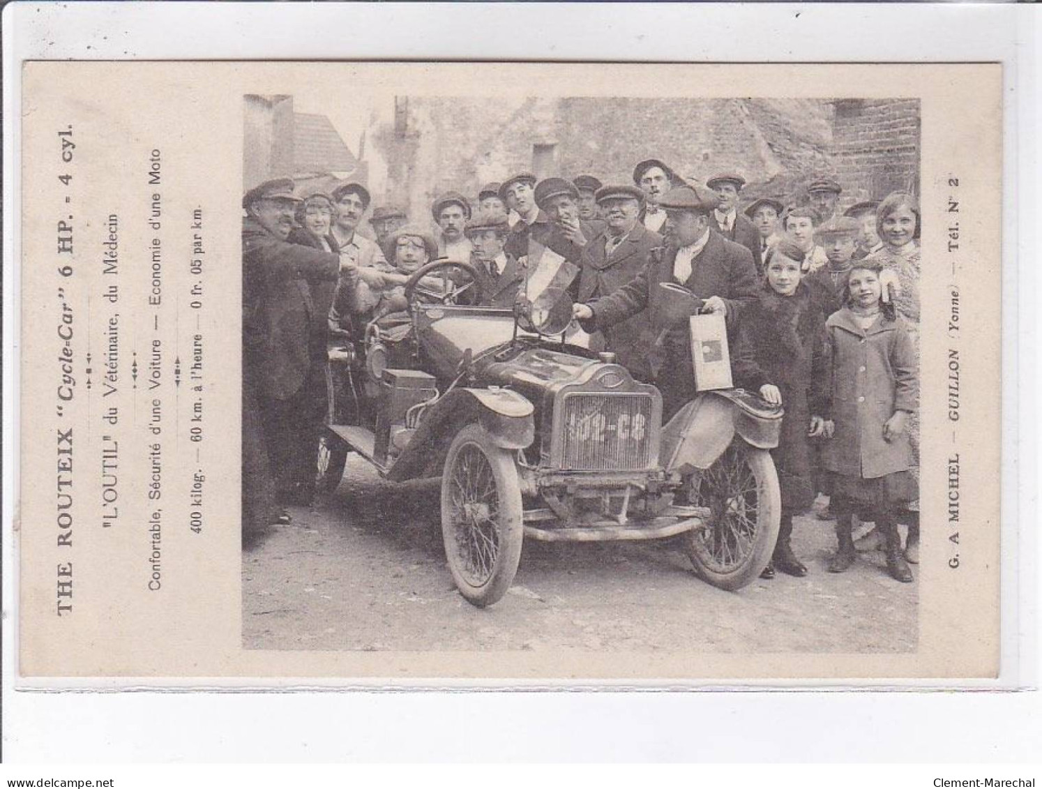 GUILLON: G.A. Michel The Routeix Cycle-car L'outil Du Vétérinaire Du Médecin, Autographe - Très Bon état - Guillon