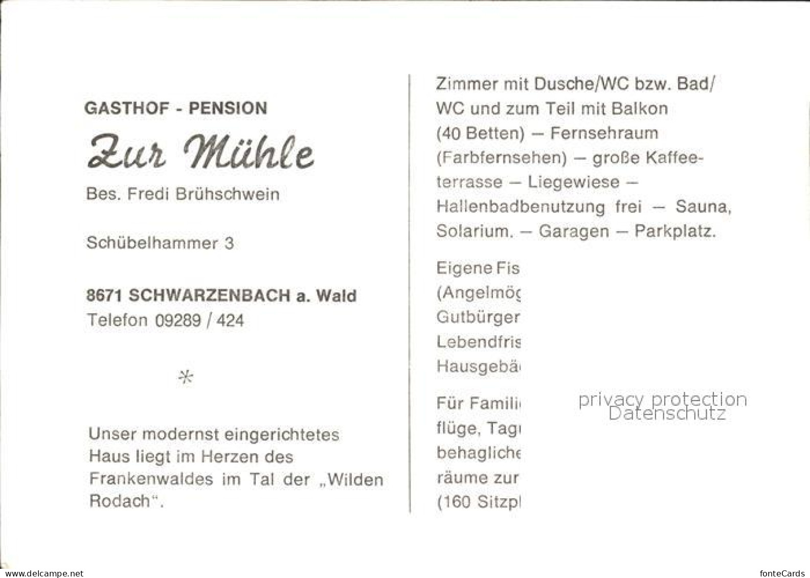 12590343 Schwarzenbach BE Gasthof Pension Zur Muehle   - Other & Unclassified