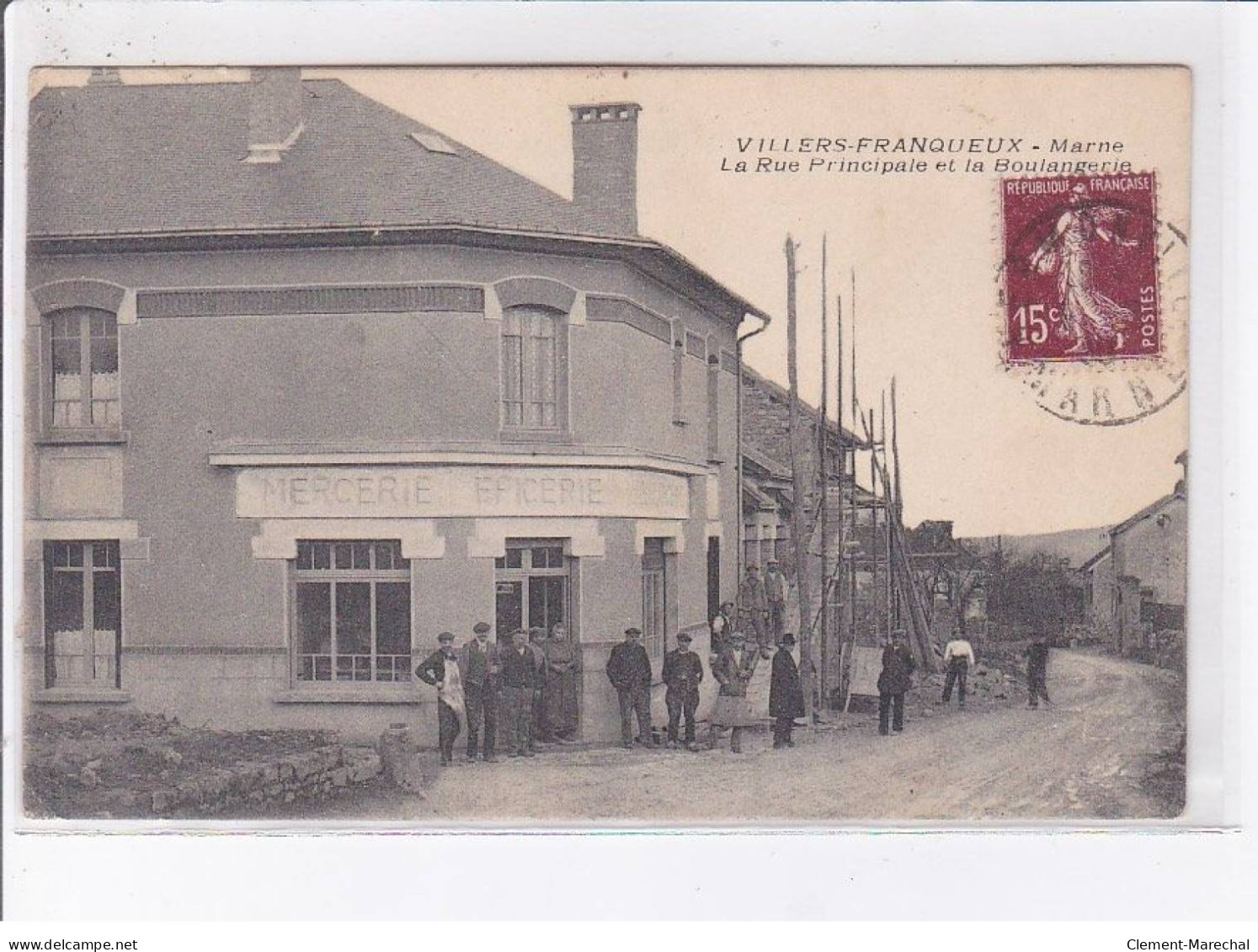 VILLERS-FRANQUEUX: Marne La Rue Principale Et La Boulangerie - Très Bon état - Otros & Sin Clasificación