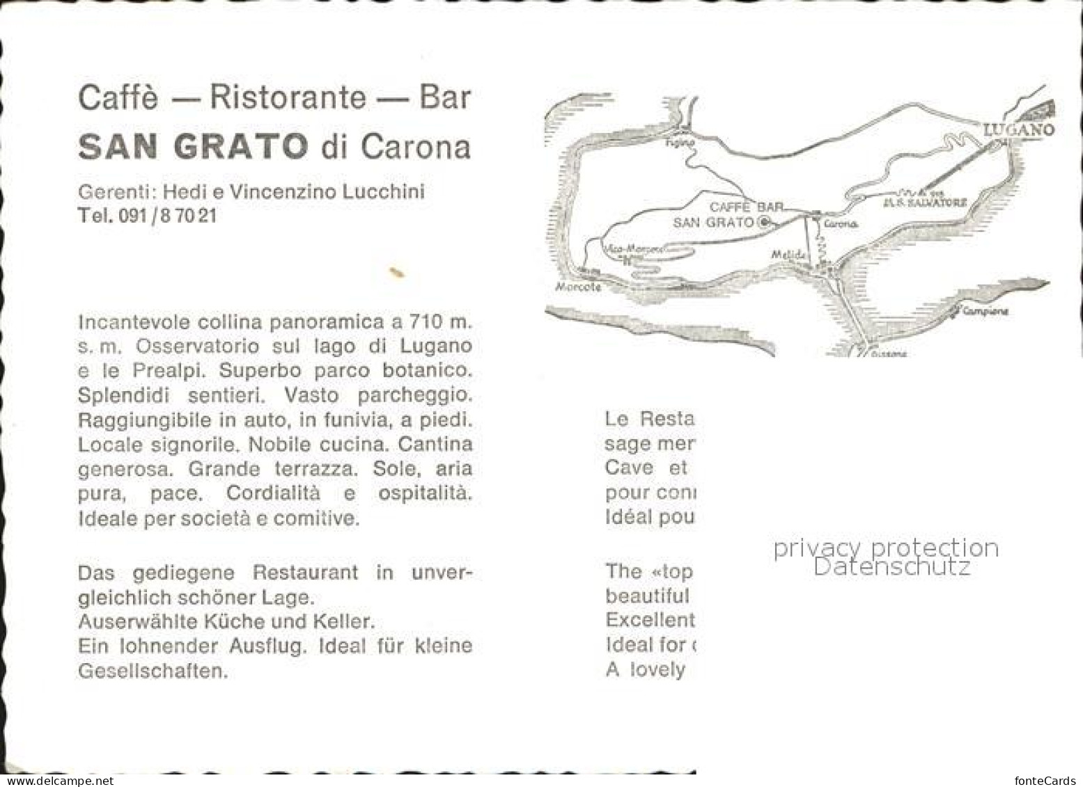 12590342 Carona San Grato Caffe Ristorante Bar  Carona - Andere & Zonder Classificatie