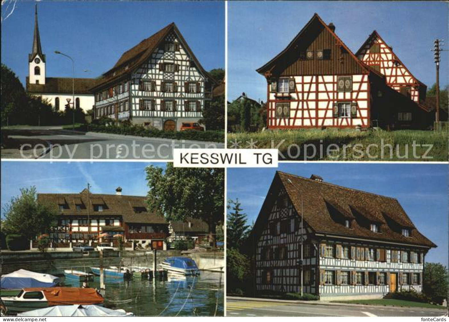 12590222 Kesswil Fachwerkhaeuser Hafen Kirche Kesswil - Autres & Non Classés