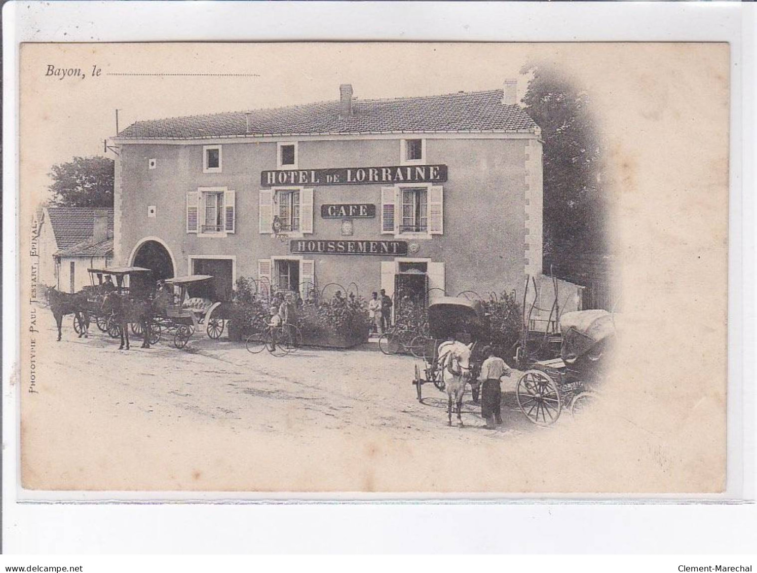 BAYON: Hôtel De Lorraine Café Houssement, Des Attelages - Très Bon état - Sonstige & Ohne Zuordnung