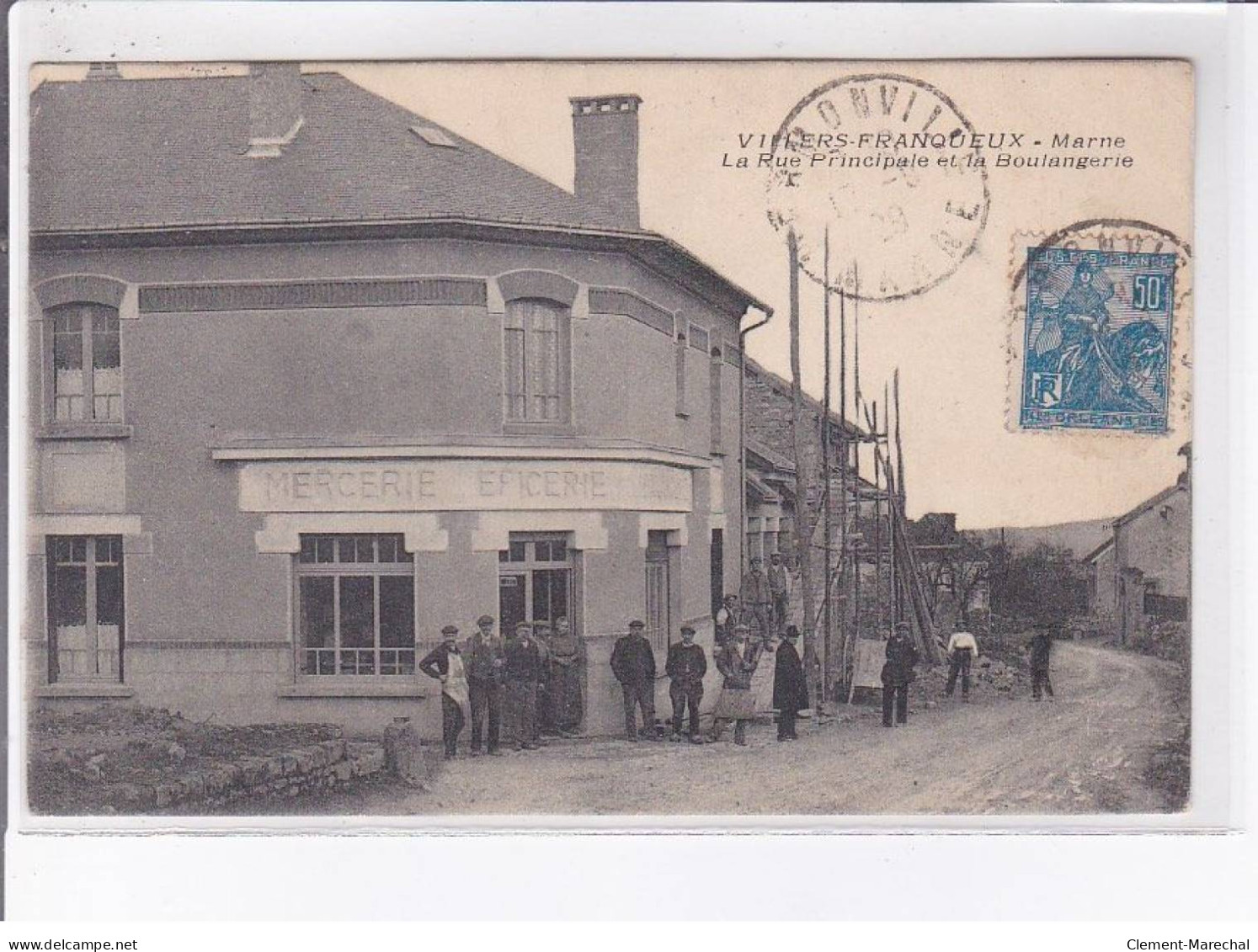 VILLERS-FRANQUEUX: Marne La Rue Principale Et La Boulangerie - état - Altri & Non Classificati