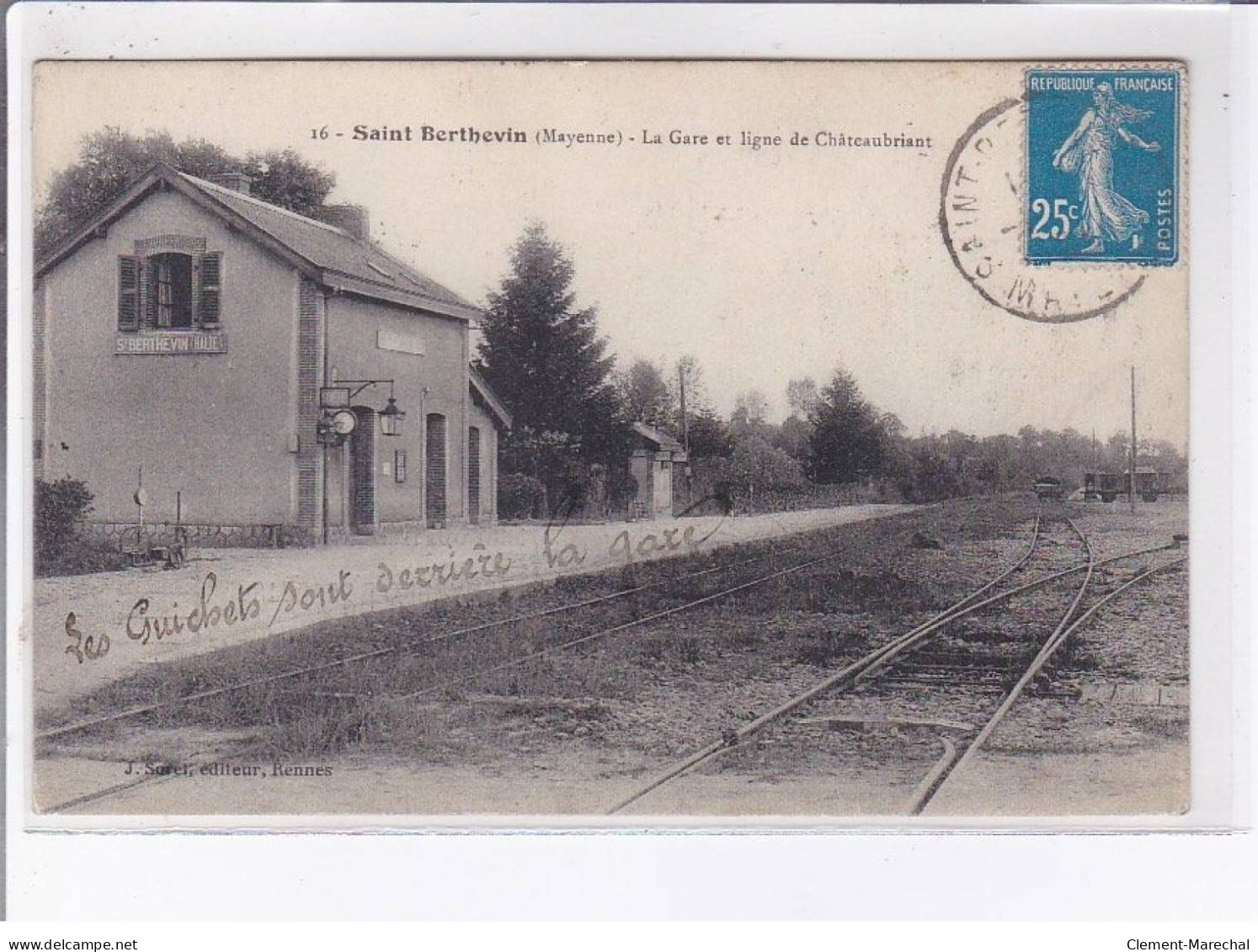 SAINT-BERTHEVIN: La Gare Et Ligne De Châteaubriant - Très Bon état - Sonstige & Ohne Zuordnung