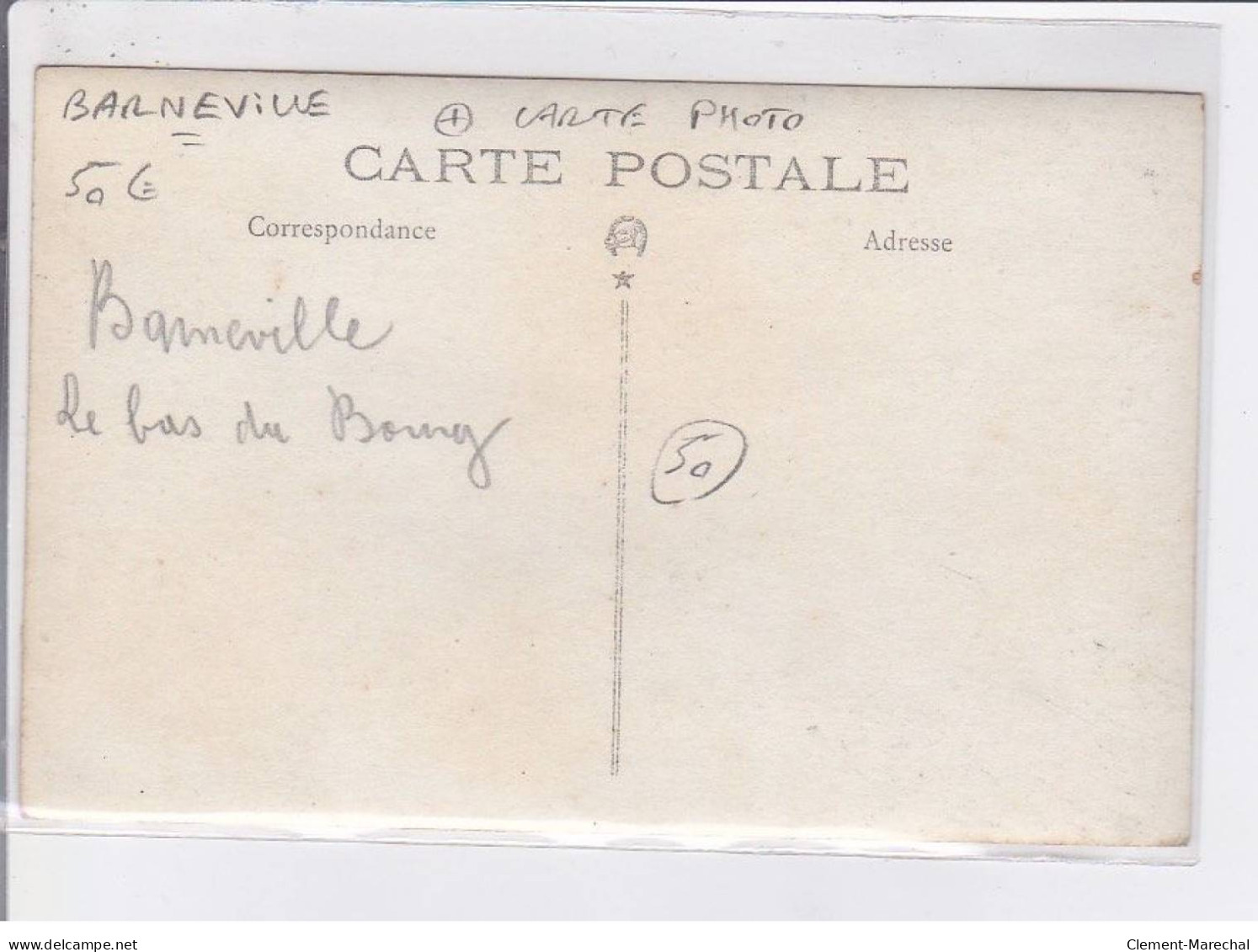 BARNEVILLE: Carte Photo, Le Bas Du Bourg - Très Bon état - Barneville