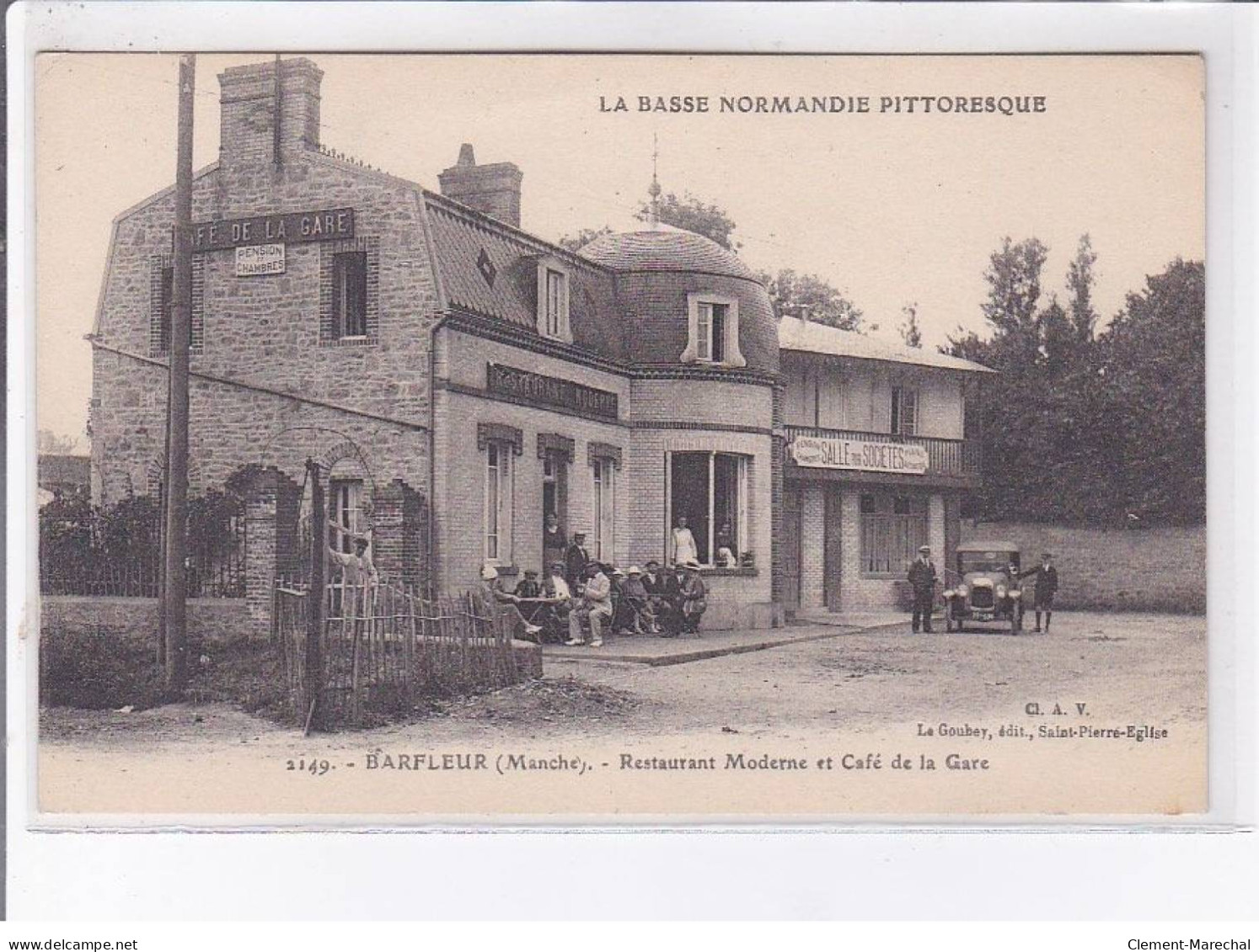 BARFLEUR: Restaurant Moderne Et Café De La Gare - Très Bon état - Barfleur