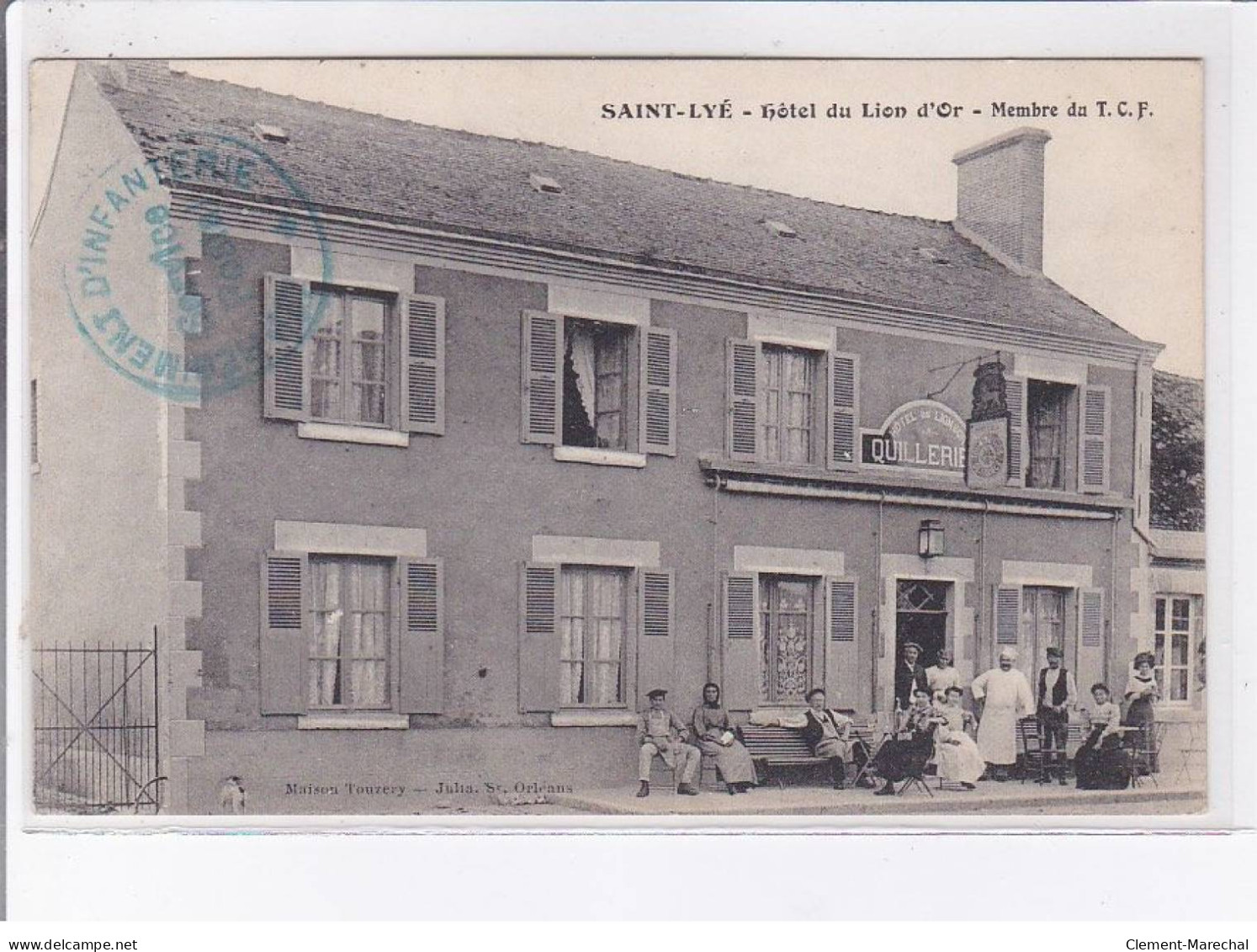 SAINT-LYE: Hôtel Du Lion D'or, Membre Du T.C.F., Cachet - Très Bon état - Autres & Non Classés