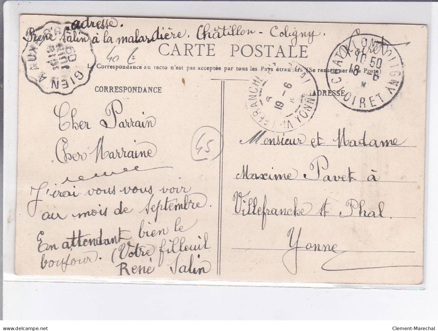 CHATILLON-COLIGNY: Souvenir De La Cavalcade Du 12 Avril 1909, Char Rigolo - Très Bon état - Chatillon Coligny