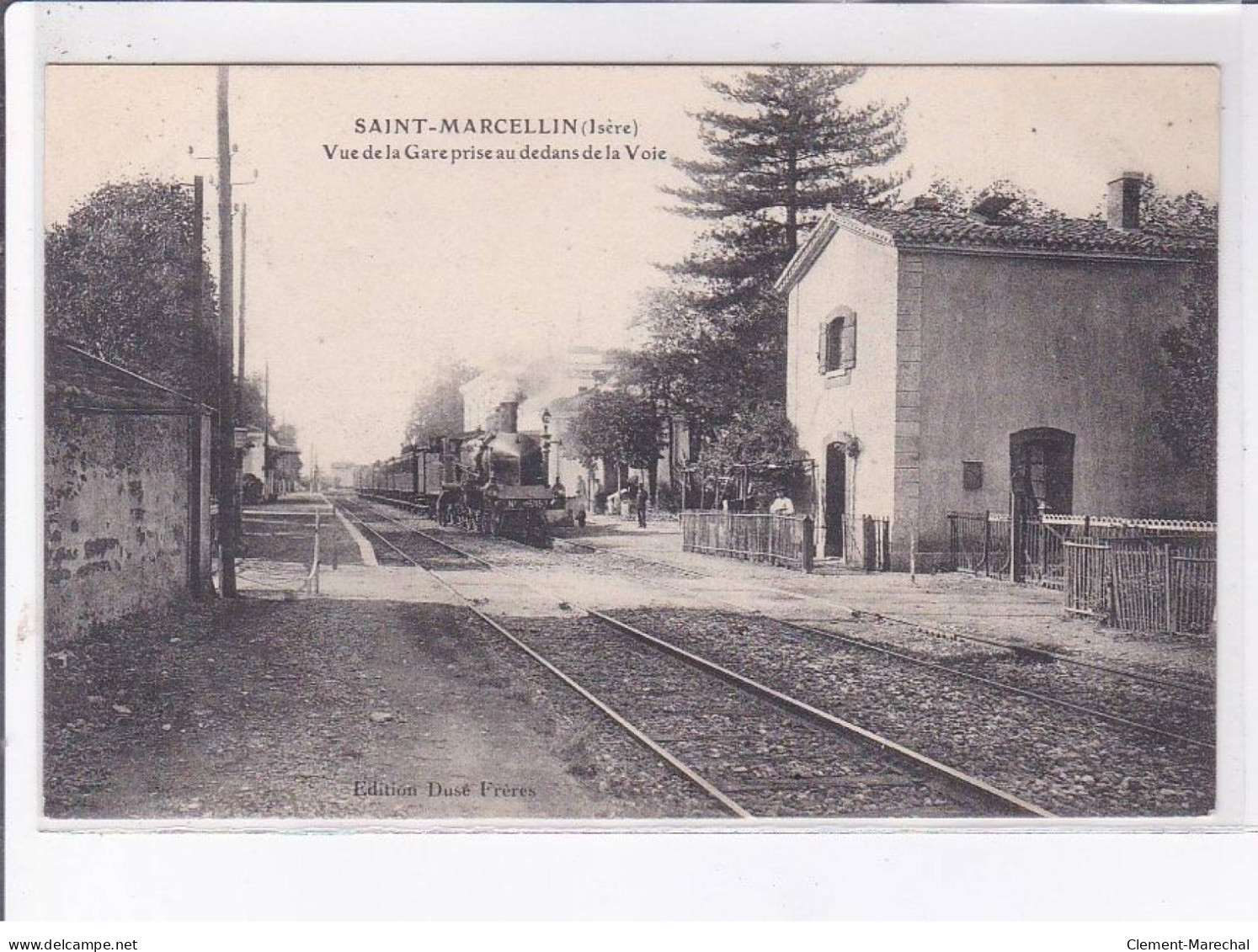 SAINT-MARCELIN: Vue De La Gare Prise Au Dedans De La Voie - état - Saint-Marcellin