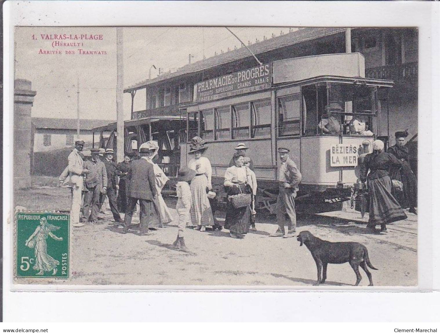 VALRAS-la-PLAGE: Arrivée Des Tramways - Très Bon état - Andere & Zonder Classificatie