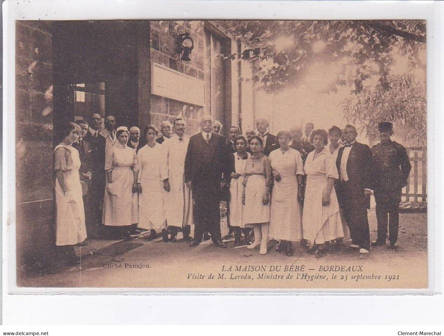 BORDEAUX: La Maison Du Bébé Visite De M. Leredu Ministre De L'hydiène 25 Septembre 1921 - Très Bon état - Bordeaux