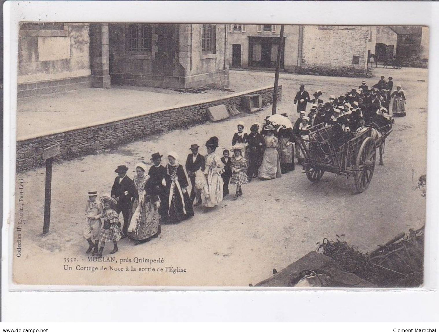 MOELAN: Un Cortège De Noce à La Sortie De L'église - Très Bon état - Moëlan-sur-Mer