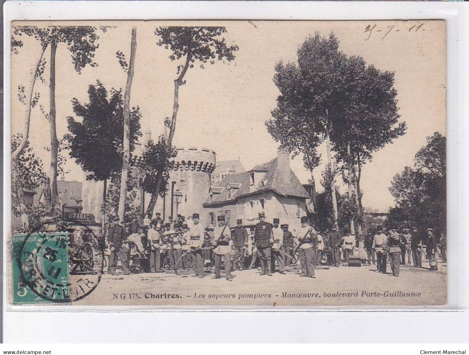 CHARTRES: Les Sapeurs Pompiers Manoeuvre Boulevard Porte-guillaume - Très Bon état - Chartres