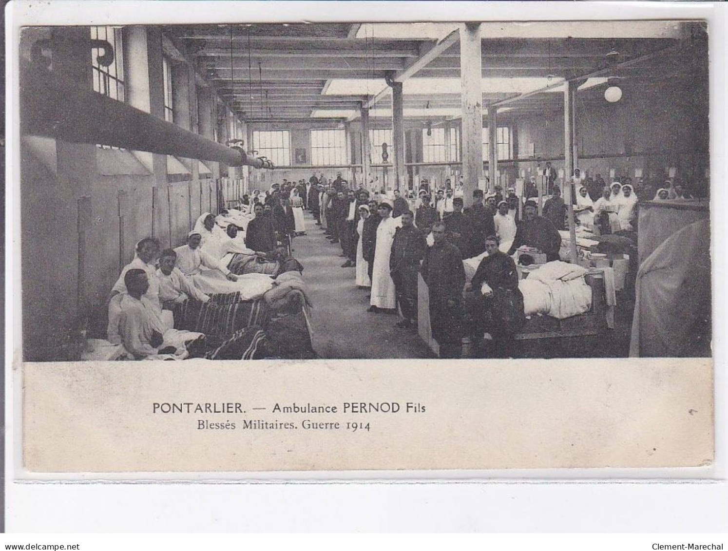 PONTARLIER: Ambulance Pernod Fils Blessés Militaires Guerre 1914, Absinthe, Cachet - Très Bon état - Pontarlier