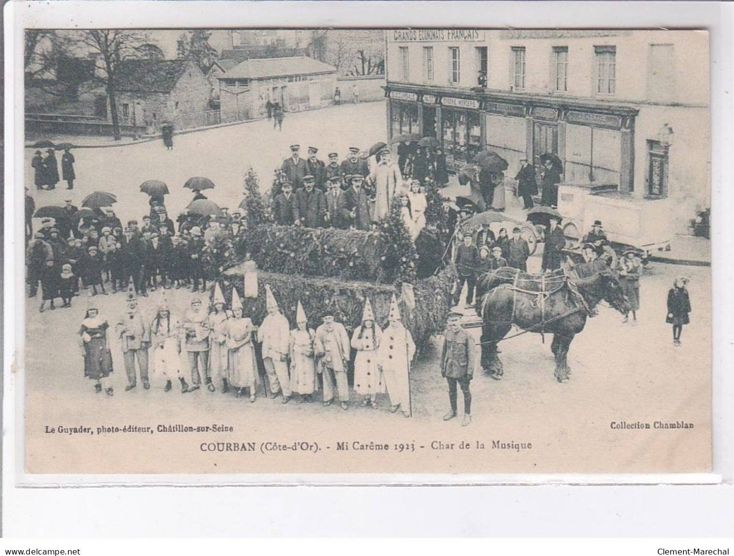 COURBAN: Mi Carême 1923 Char De La Musique - Très Bon état - Sonstige & Ohne Zuordnung