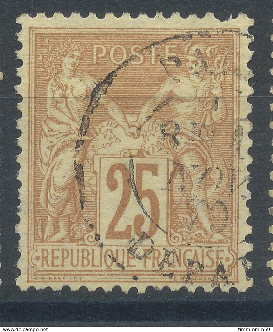 Lot N°82876   N°92, Oblitéré Cachet à Date De PARIS DEPART - 1876-1898 Sage (Type II)