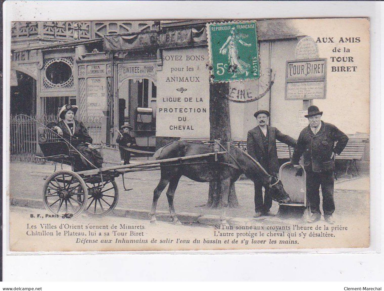 HAUTS De SEINE: Aux Amis De La Tour Biret Soyez Bons Pour Les Animaux Ligue De La Protection Du Cheval - Très Bon état - Sonstige & Ohne Zuordnung