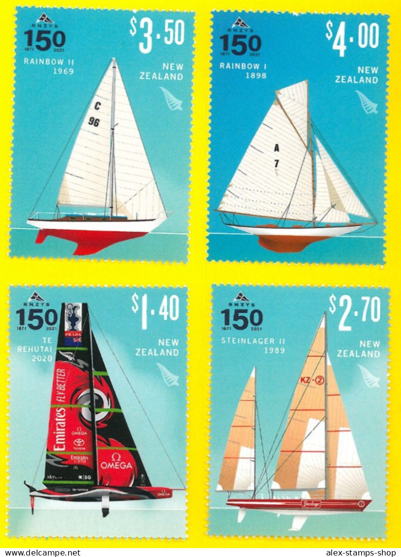 NEW ZEALAND 2021 RNZYS 150 Set Of Mint Stamps - Boat - Nuevos