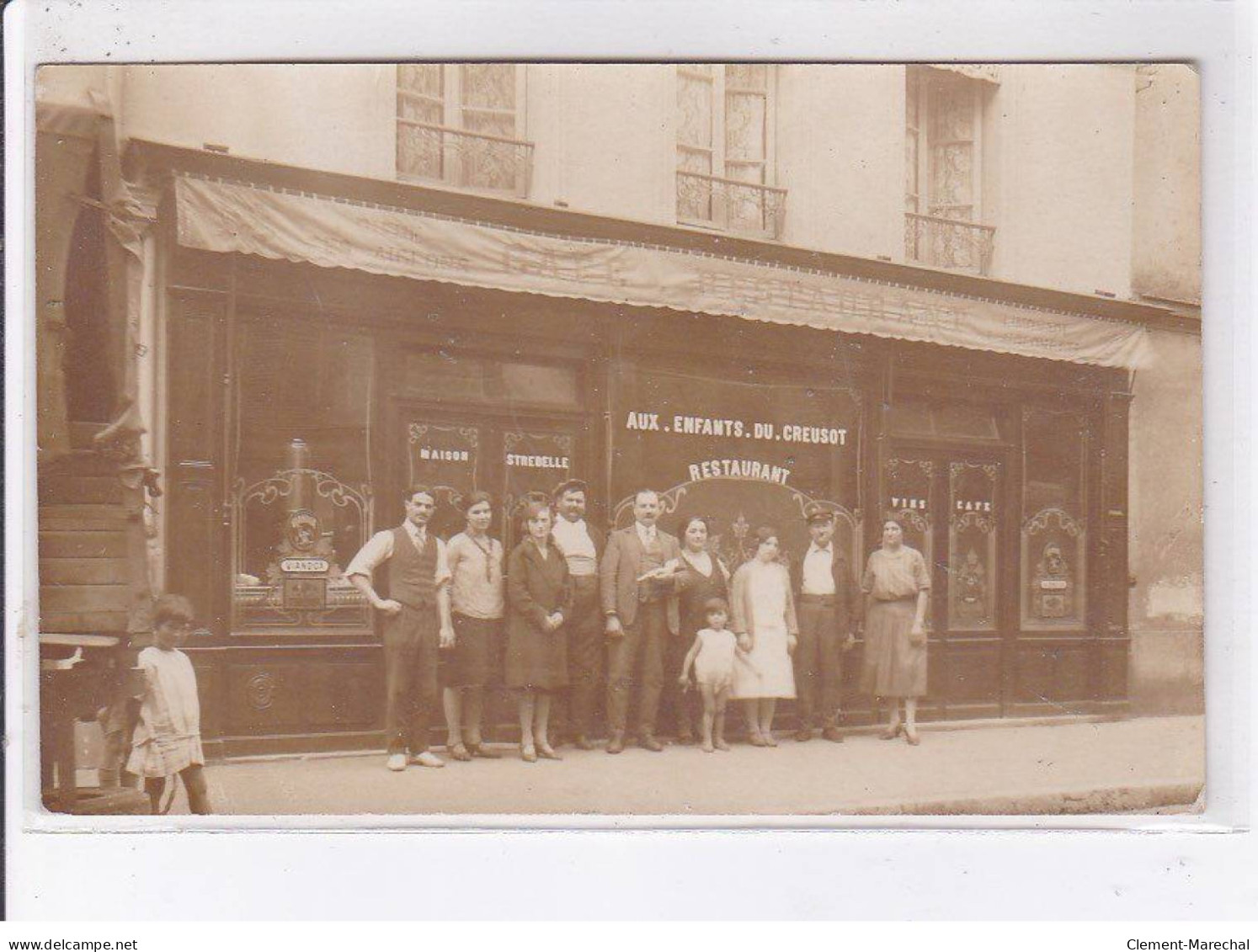 COURBEVOIE: Restaurant "aux Enfants Du Creusot" - Très Bon état - Autres & Non Classés