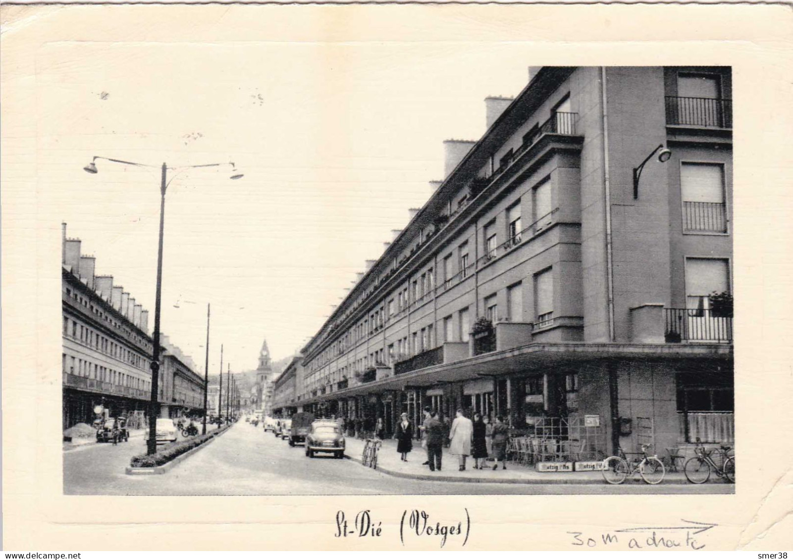 88 - Saint Die - Rue Thiers - Cpa Animée - Saint Die