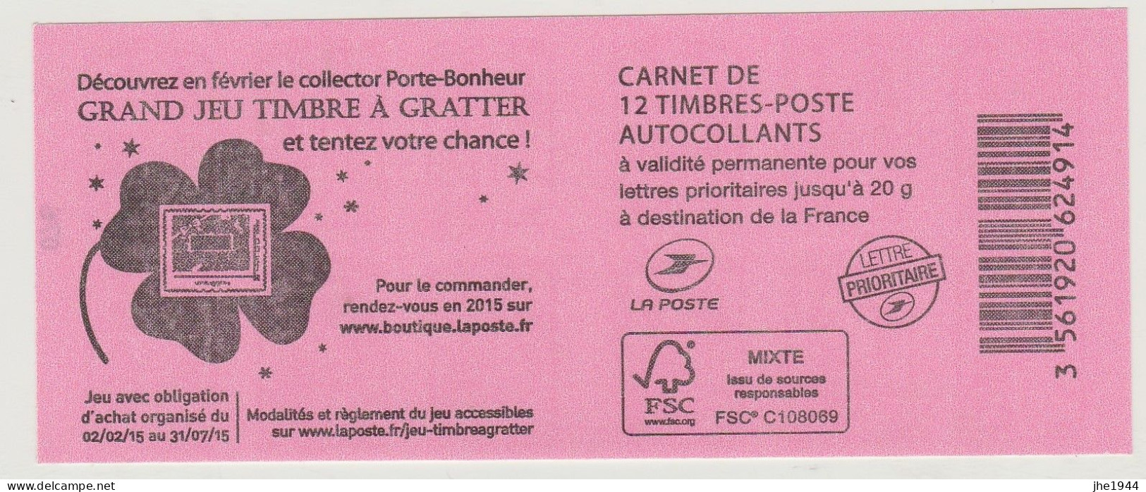 France Carnet N° 851-C13 **, Grand Jeu Timbre à Gratter - Andere & Zonder Classificatie