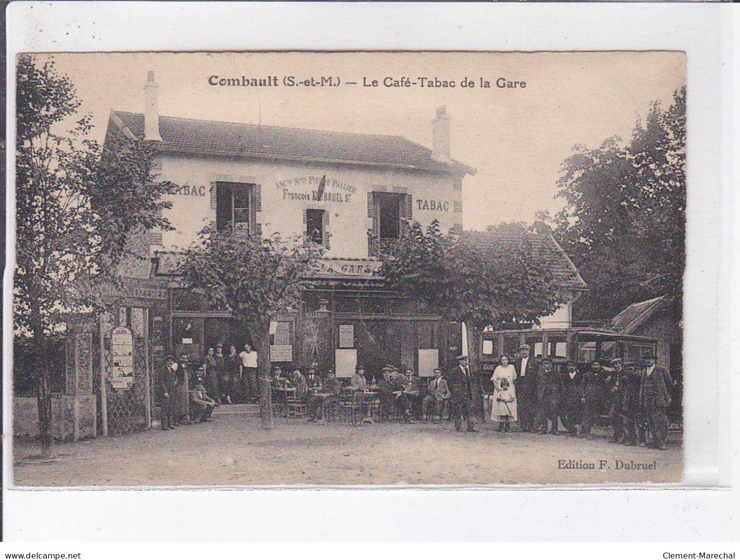 COMBAULT: Le Café-tabac De La Gare, Autobus - Très Bon état - Autres & Non Classés