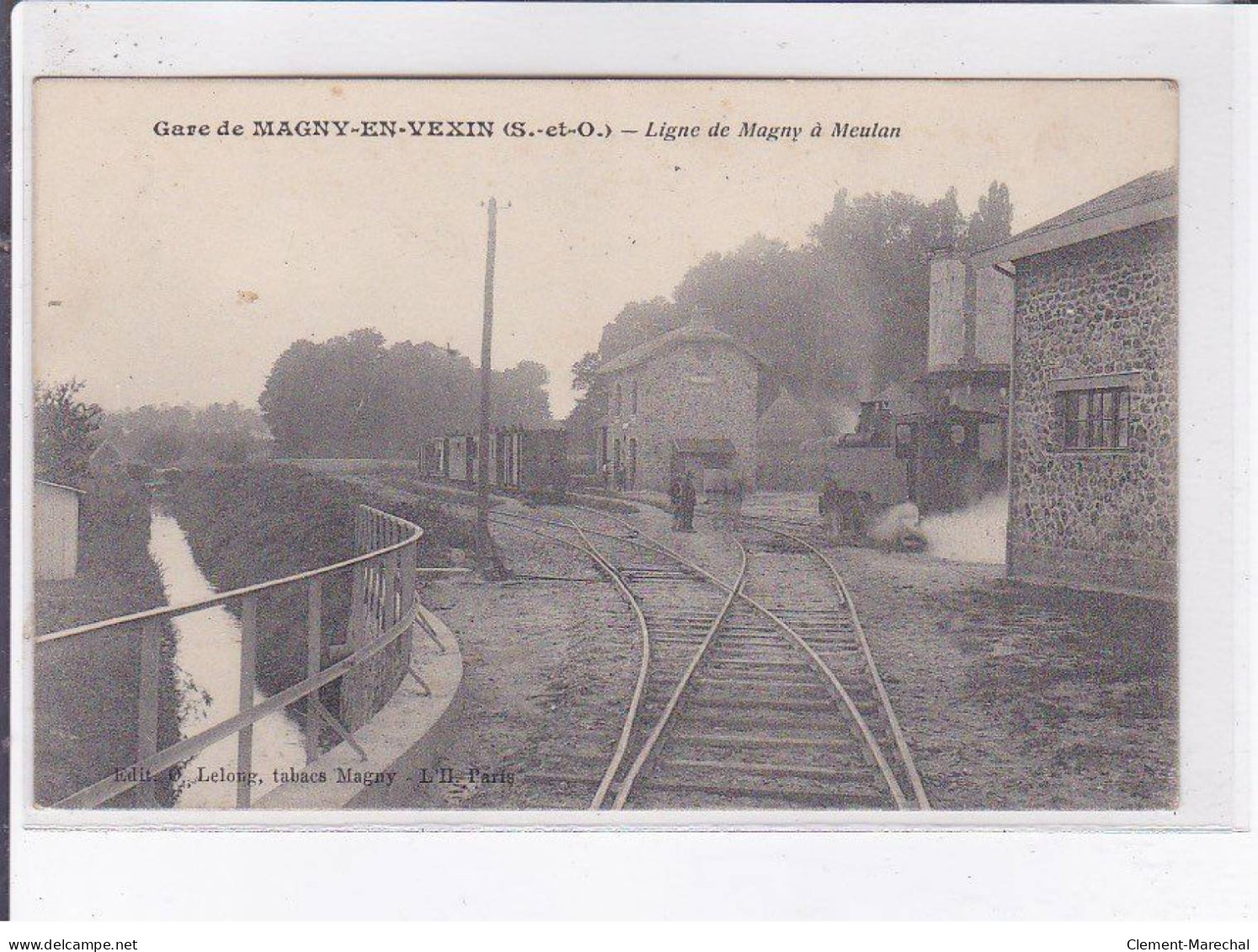 MAGNY-en-VENIN: Ligne De Magny à Meulan, Gare - Très Bon état - Magny En Vexin