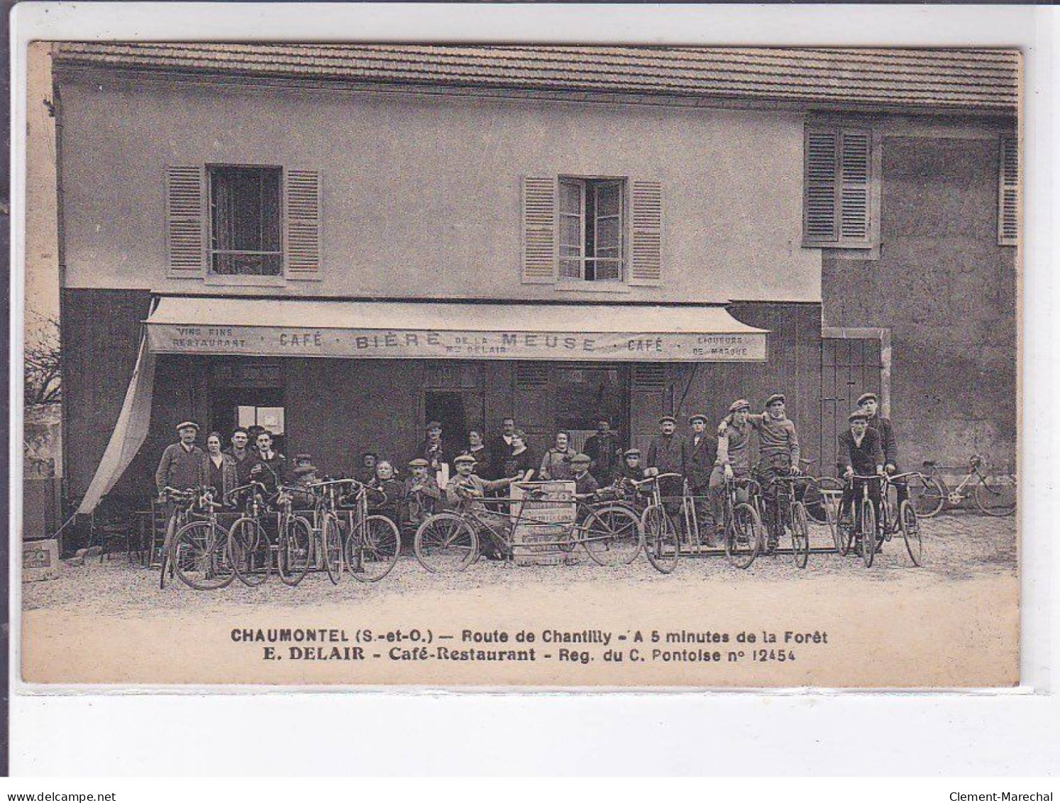 CHAUMONTEL: Route De Chantilly E. Delair Café-restaurant - Très Bon état - Autres & Non Classés