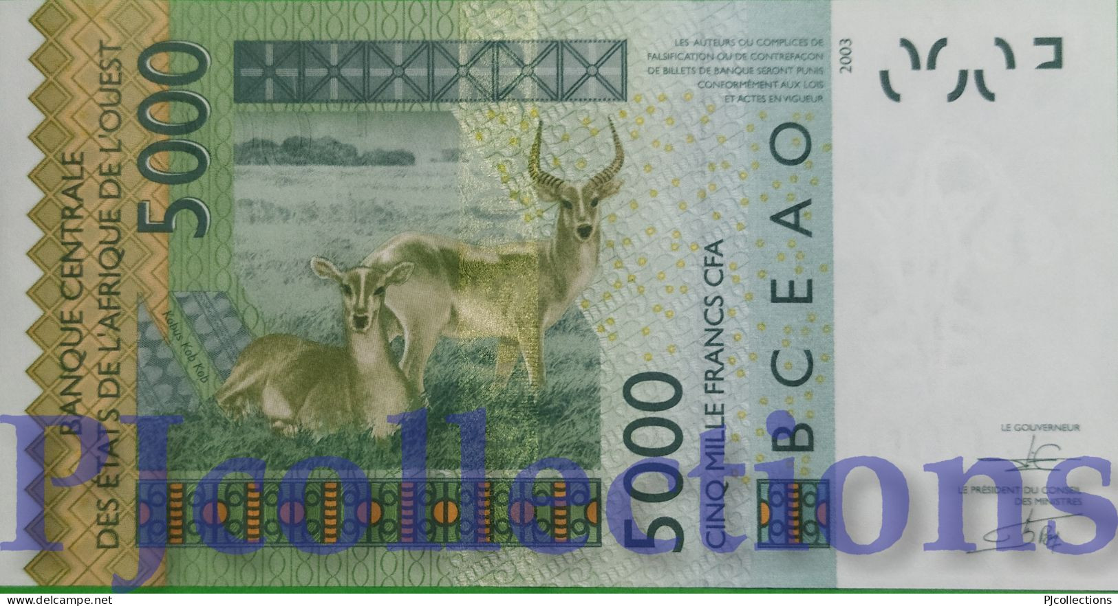 WEST AFRICAN STATES 5000 FRANCS 2012 PICK 717Ki UNC - États D'Afrique De L'Ouest