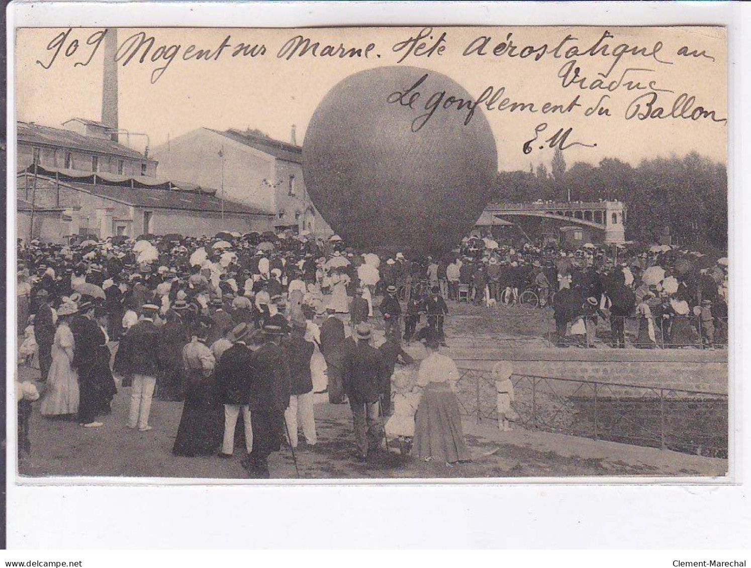 NOGENT-sur-MARNE: Fête Aérostatiqu Au Viaduc, Le Gonflement Du Ballon - état - Nogent Sur Marne