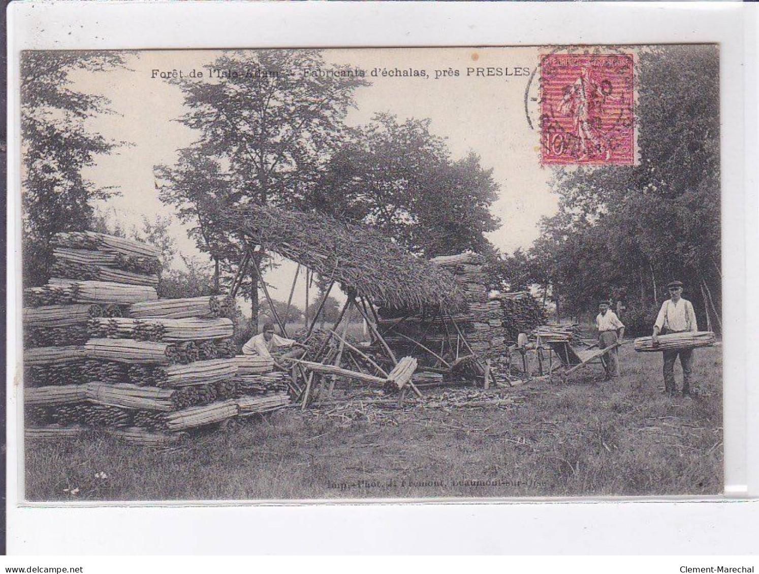 L'ISLE-ADAM: Forêt De L'isle Adam Fabricants D'échalas - Très Bon état - L'Isle Adam