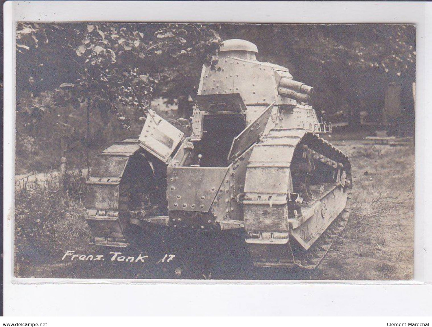 MILITAIRE: Tank, Tank, Carte Photo, Char Renault, Franz Tank - Très Bon état - Guerre 1914-18