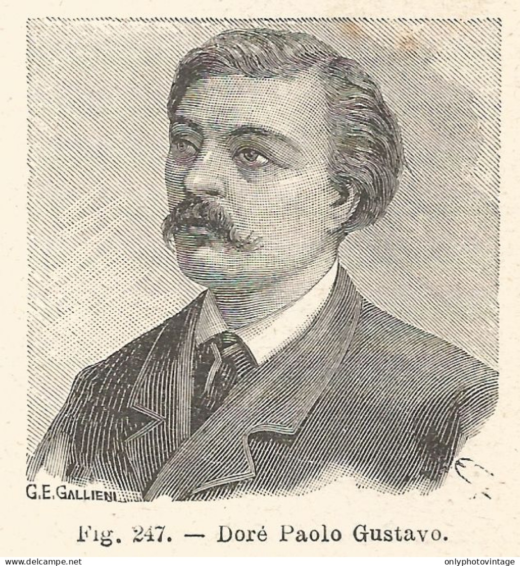 Paul Gustave Doré - Incisione Antica Del 1925 - Engraving - Estampas & Grabados