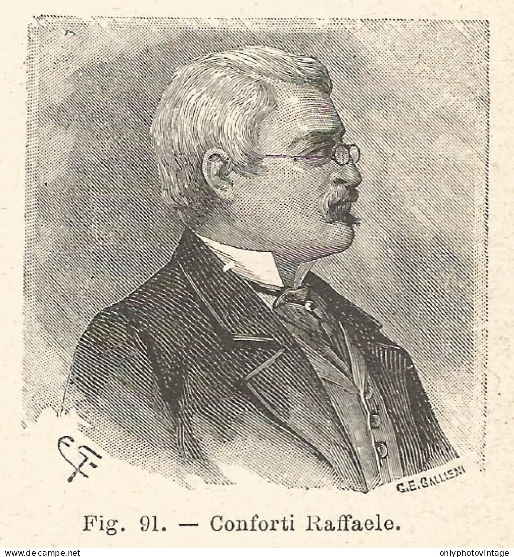 Raffaele Conforti - Incisione Antica Del 1925 - Engraving - Stampe & Incisioni