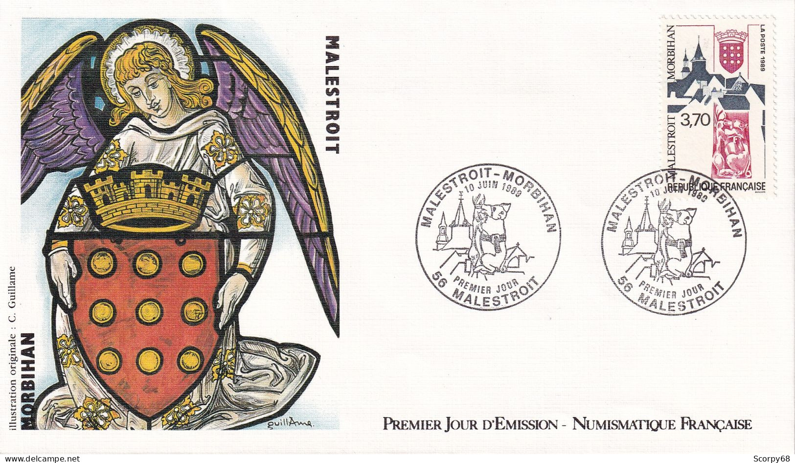 FDC 10/06/1989: MALESTROIT - MORBIHAN - Y&T N° 2588 - 1980-1989