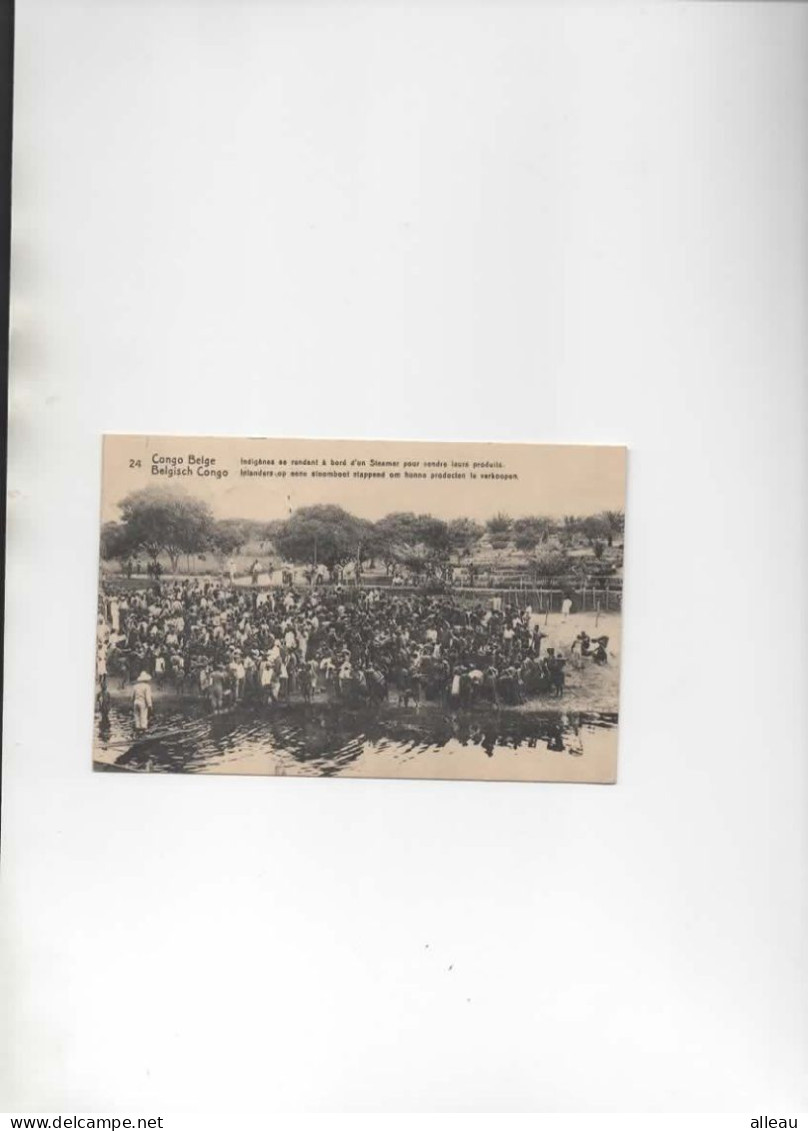 Congo Belge - Indigènes Se Rendant à Bord D'un Steamer Pour Vendre Leurs Produits - Congo Belge