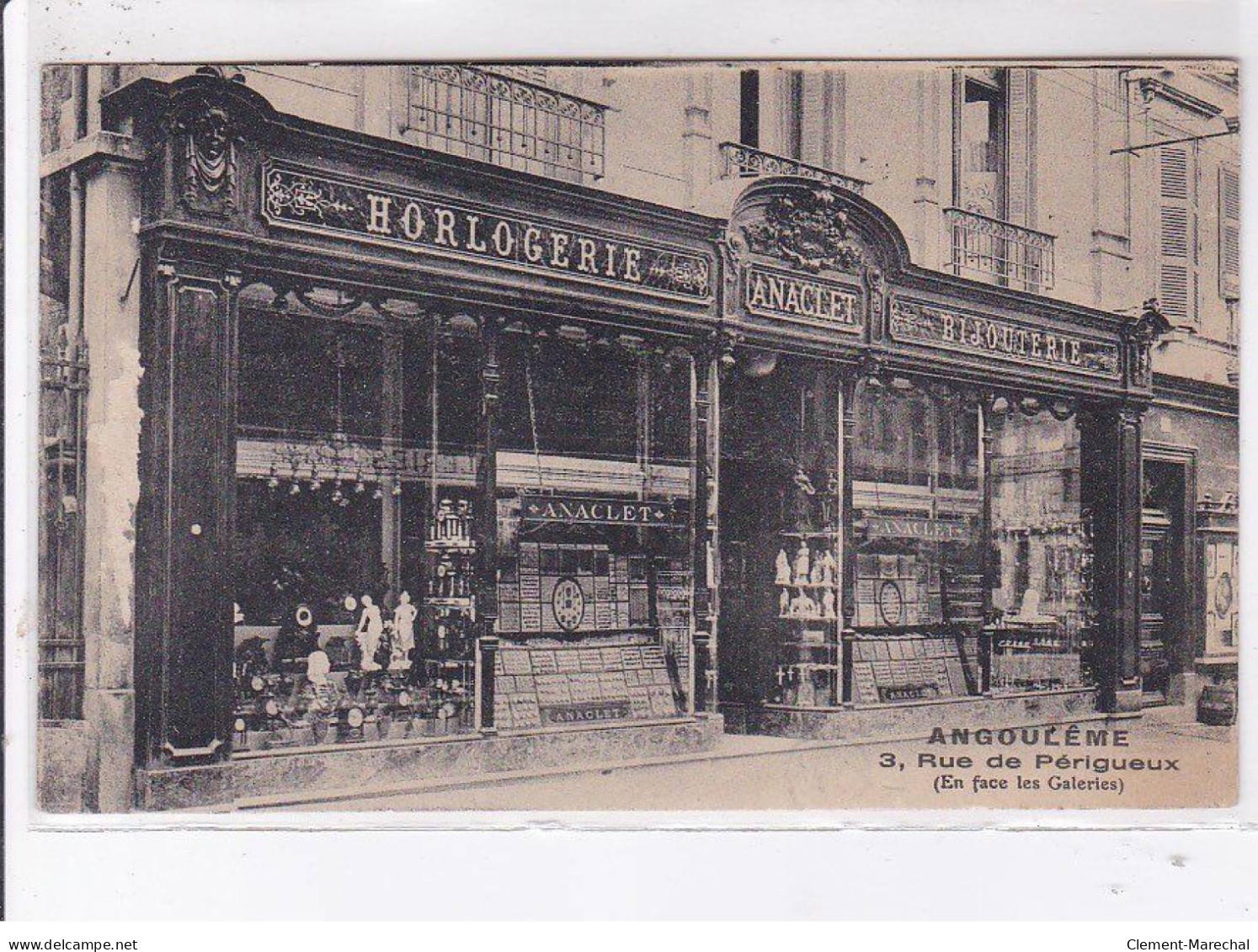 ANGOULEME: 3 Rue De Périgeux En Face Les Galeries, Horlogerie Anaclet, Bijouterie - Très Bon état - Angouleme