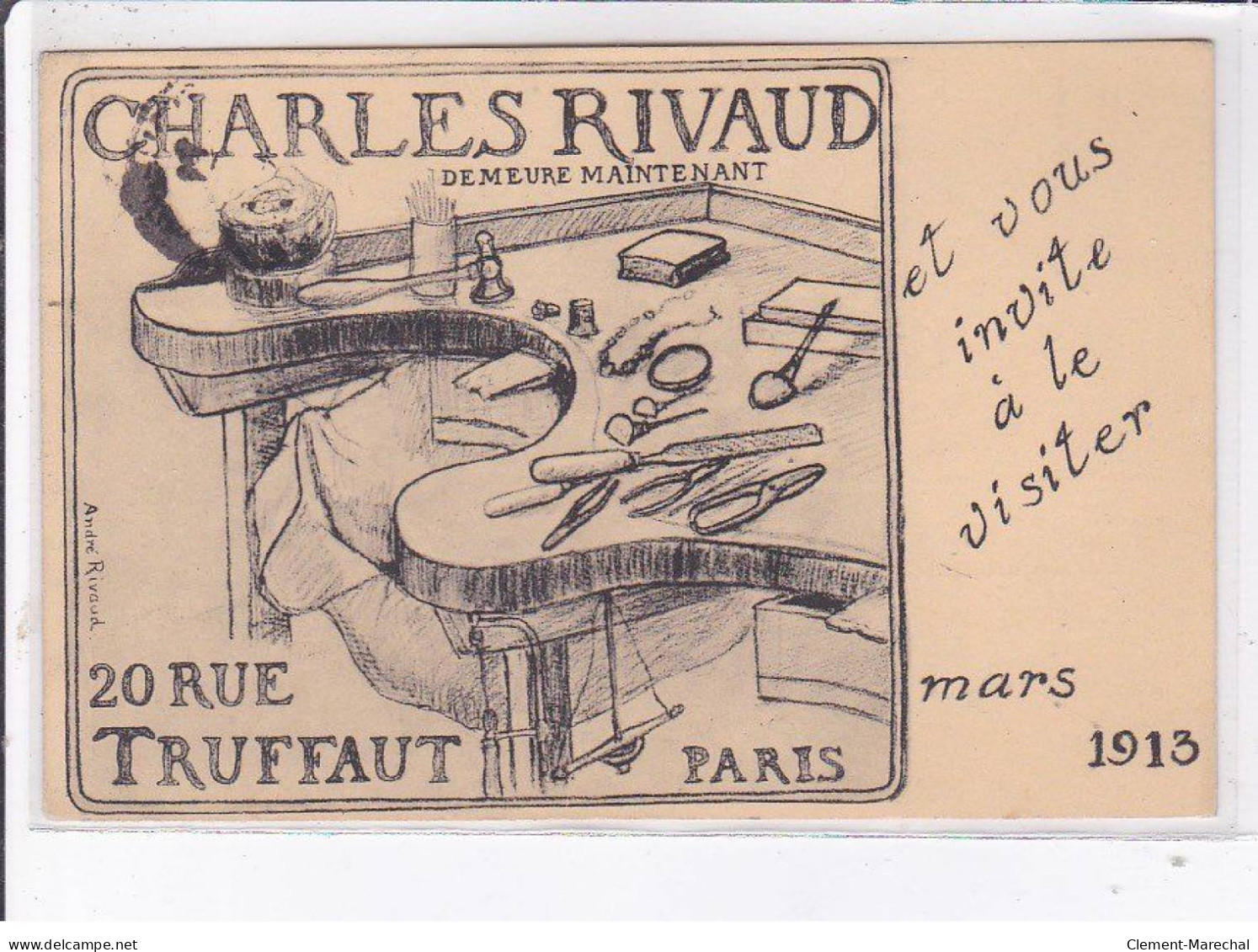 PARIS: Charles Rivaud Demeure Maintenant 20 Rue Truffaut - état - Other & Unclassified