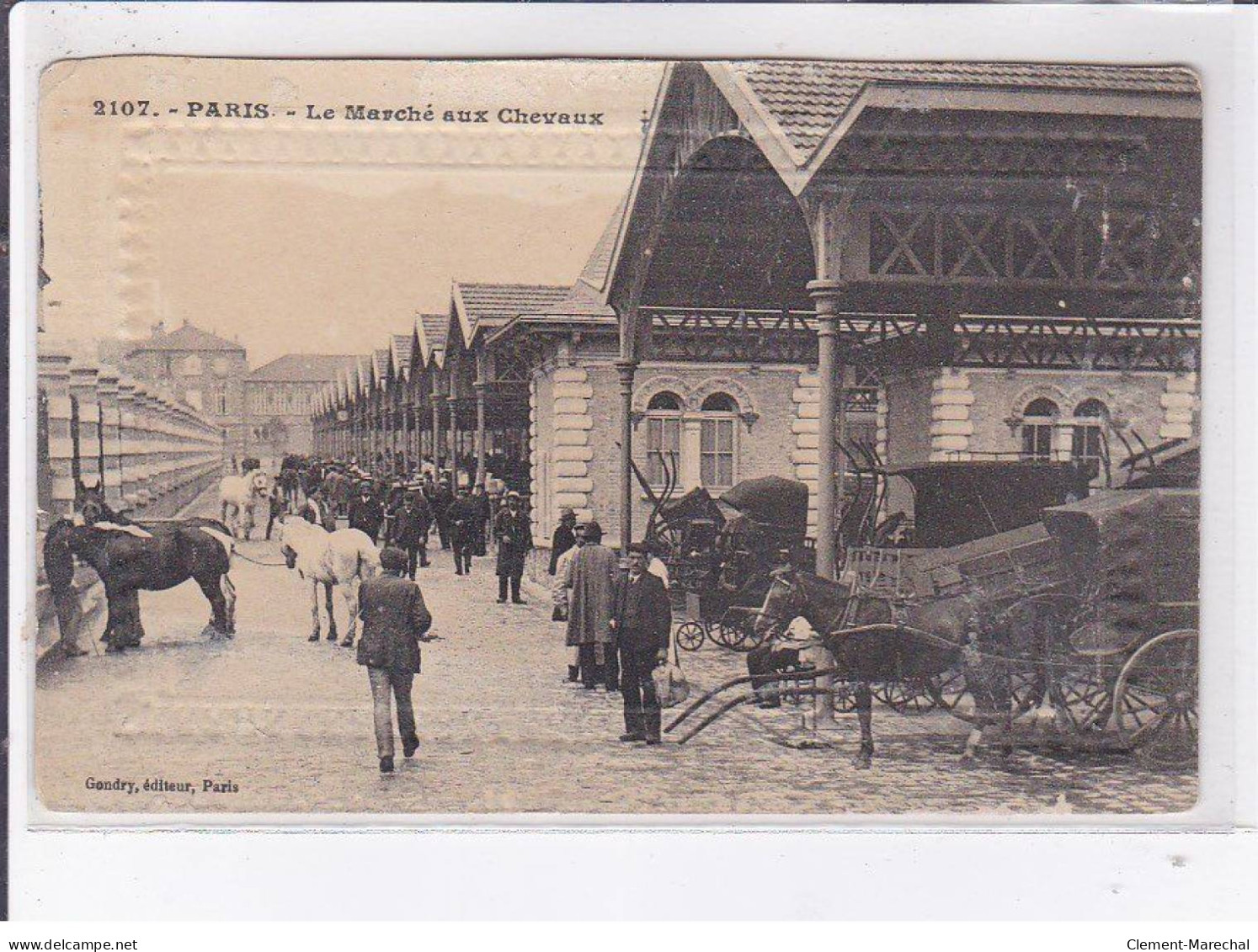 PARIS: Le Marché Aux Chevaux, Gondry, Gaufrée - état - Other & Unclassified